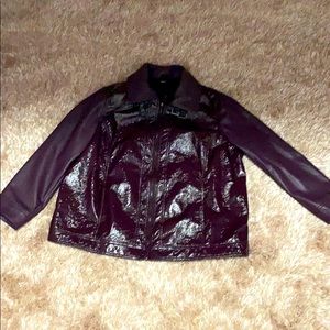 Purple faux leather Jacket